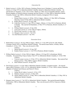 Genealogy - Dave Loewen