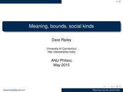 Meaning, bounds, social kinds