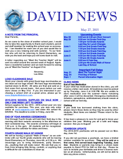 Newsletter - David Elementary School