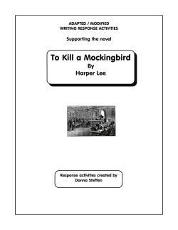 To Kill a Mockingbird - Davies and Johnson Associates