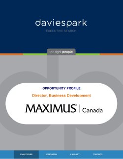 the opportunity director, business development