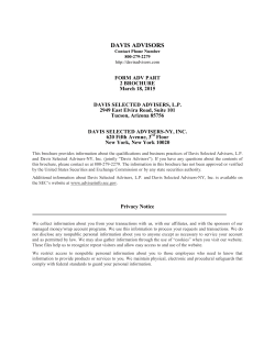 Form ADV Part 2 - Davis Advisors