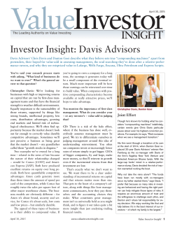Value Investor Insight Magazine: PM Interview