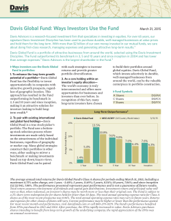 Davis Global Fund: Ways Investors Use the Fund