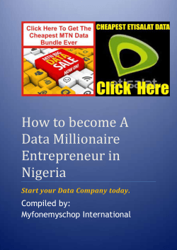 How to become A Data Millionaire Entrepreneur in Nigeria