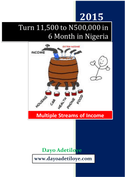 Turn 11,500 to N500,000 in 6 Month in Nigeria