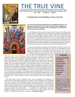 Is Pentecost the Birthday of the Church?