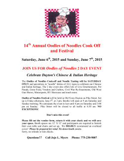 14 Annual Oodles of Noodles Cook Off and Festival