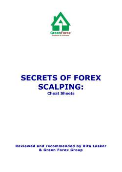 Secrets of Forex Scalping: Cheet Sheets