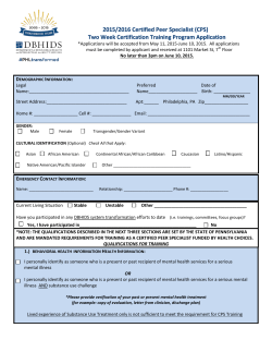 2015 CPS Application