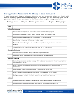Pre-Assessment and Reference Document