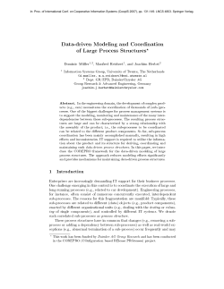Data-driven Modeling and Coordination of Large Process