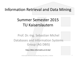 Example - Databases and Information Systems Group