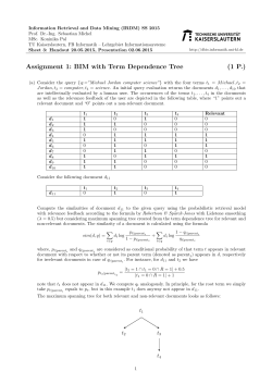 Assignment 1: BIM with Term Dependence Tree (1 P.)