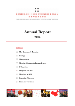 Annual Report 2014 - Danish