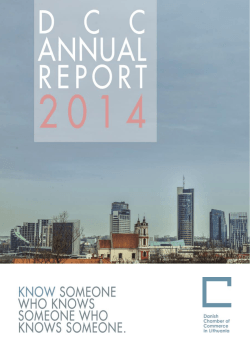 Annual Report 2014 - Danish Chamber of Commerce in Lithuania