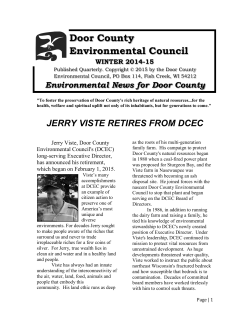 Winter 2014-2015 Newsletter - Door County Environmental Council