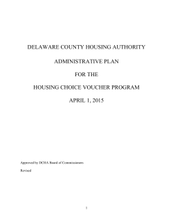 delaware county housing authority administrative plan for the