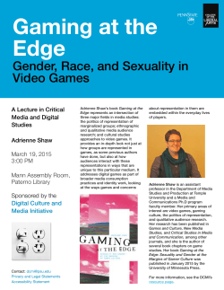 Gaming at the Edge - Digital Culture and Media Initiative