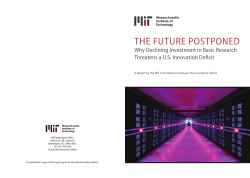 THE FUTURE POSTPONED - MIT Washington Office