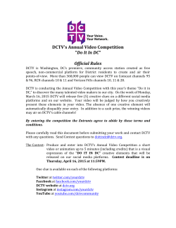 DCTV`s Annual Video Competition "Do It In DC" Official Rules
