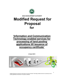 Modified RFP for Information and communication Technology