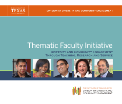 Thematic Faculty Initiative - Division of Diversity and Community