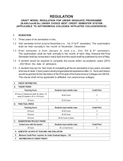 Regulation - DDCE, Utkal University, Bhubaneswar