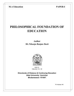 philosophical foundation of education