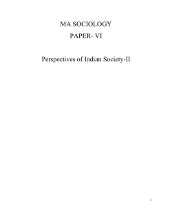 Paper-6 Perspectives of Indian Society-II