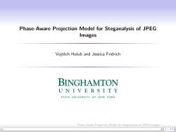 Phase-Aware Projection Model for Steganalysis of