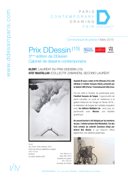 CommuniquÃ© de Presse Prix DDESSIN 2015