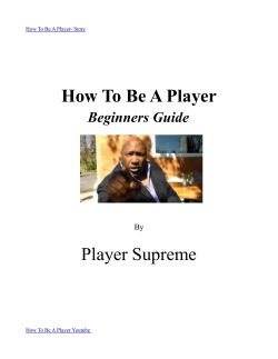 How To Be A Player Player Supreme
