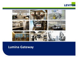 Lumina Gateway Overview Training