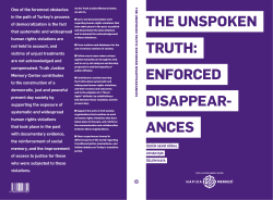 the unspoken truth: enforced disappear
