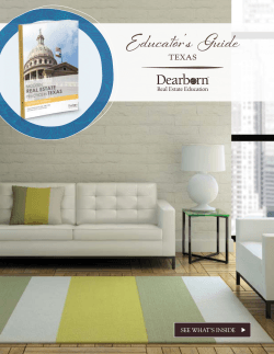 Texas Brochure - Dearborn Real Estate Education