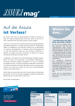 Das Kundenmagazin Assuramag im PDF