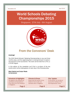 World Schools Debating Championships 2015