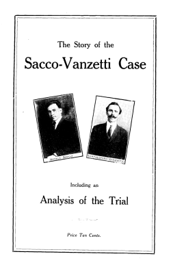 Sacco-Vanzetti Case