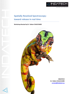 Spatially Resolved Spectroscopy: toward release in real