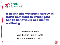 A health and wellbeing survey in North Somerset to