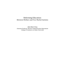 Reforming Education Between Welfare and Free Market