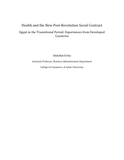 Health and the New Post-âRevolution Social Contract
