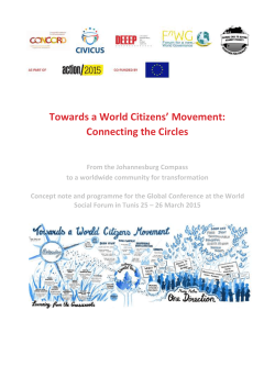 Towards a World Citizens Movement - Tunis concept note