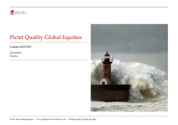 Pictet Quality Global Equities - e