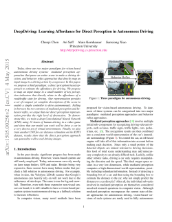 DeepDriving: Learning Affordance for Direct Perception in