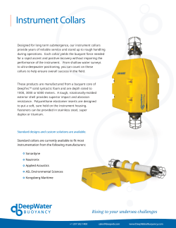 Instrument Collars - DeepWater Buoyancy