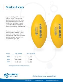 Marker Floats - DeepWater Buoyancy
