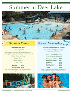 the Brochure - Deer Lake Athletic Club