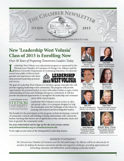 Leadership West Volusia - DeLand Area Chamber of Commerce
